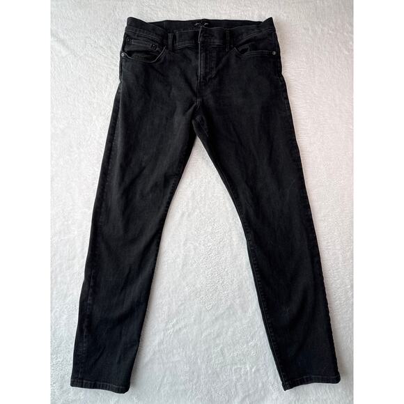 Lucky Brand 110 Slim Stretch Black Jeans Mens 36x34 - Picture 1 of 9